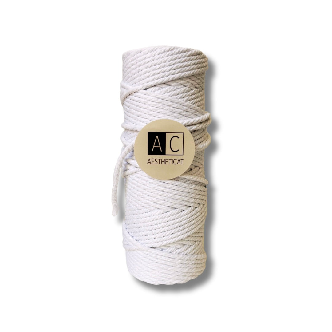 Cat scratching post refill in white cotton cord